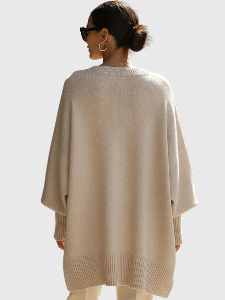 Kimia - Oversized Kötött Kerek Nyakú Pulóver
