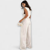 Szofia - Aszimmetrikus szett drapírozott vállakkal