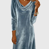 Zsófia - Laza Fazonú Velúr Ruha