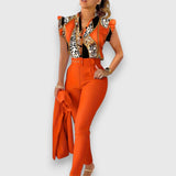 Két elemből álló szett modern leopárdmintával