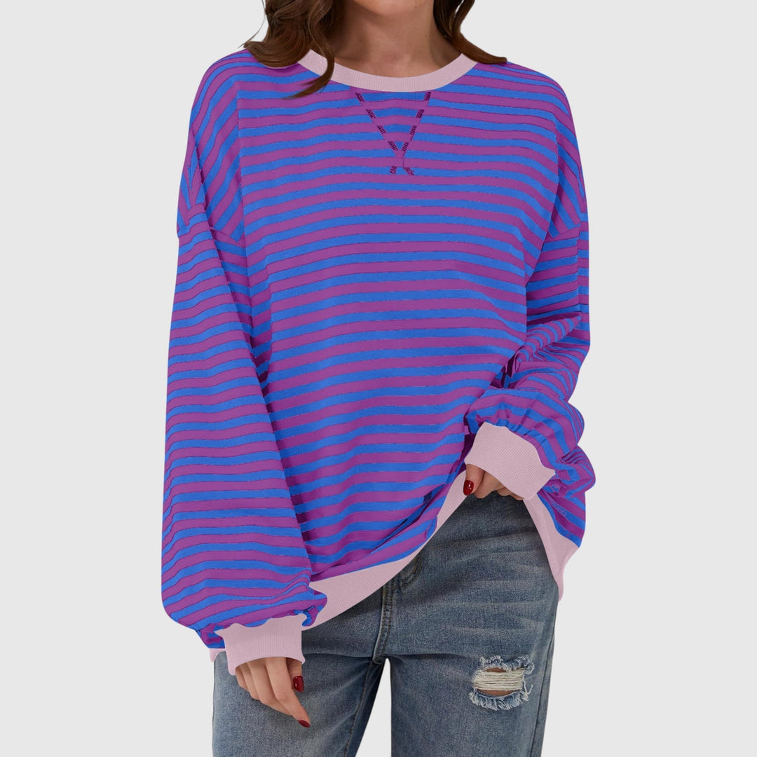 LUKA – Laza csíkos hosszú ujjú blúz