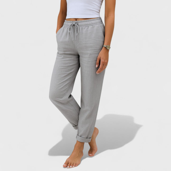 Klara - lenvászon Stretch Nadrág