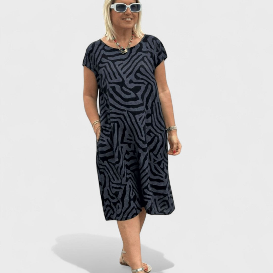 Nélia - Nyári Ruha Kerek Nyakkivágással