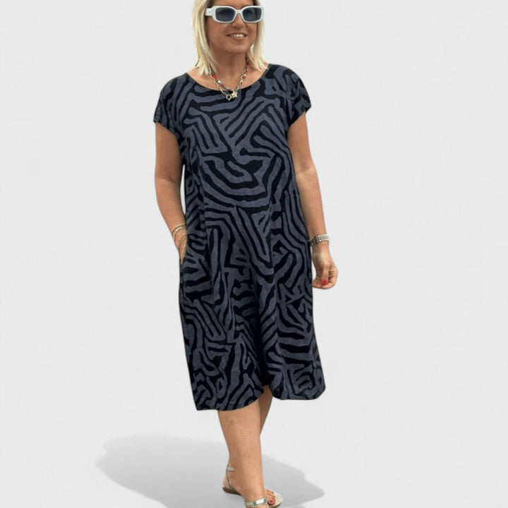 Nélia - Nyári Ruha Kerek Nyakkivágással