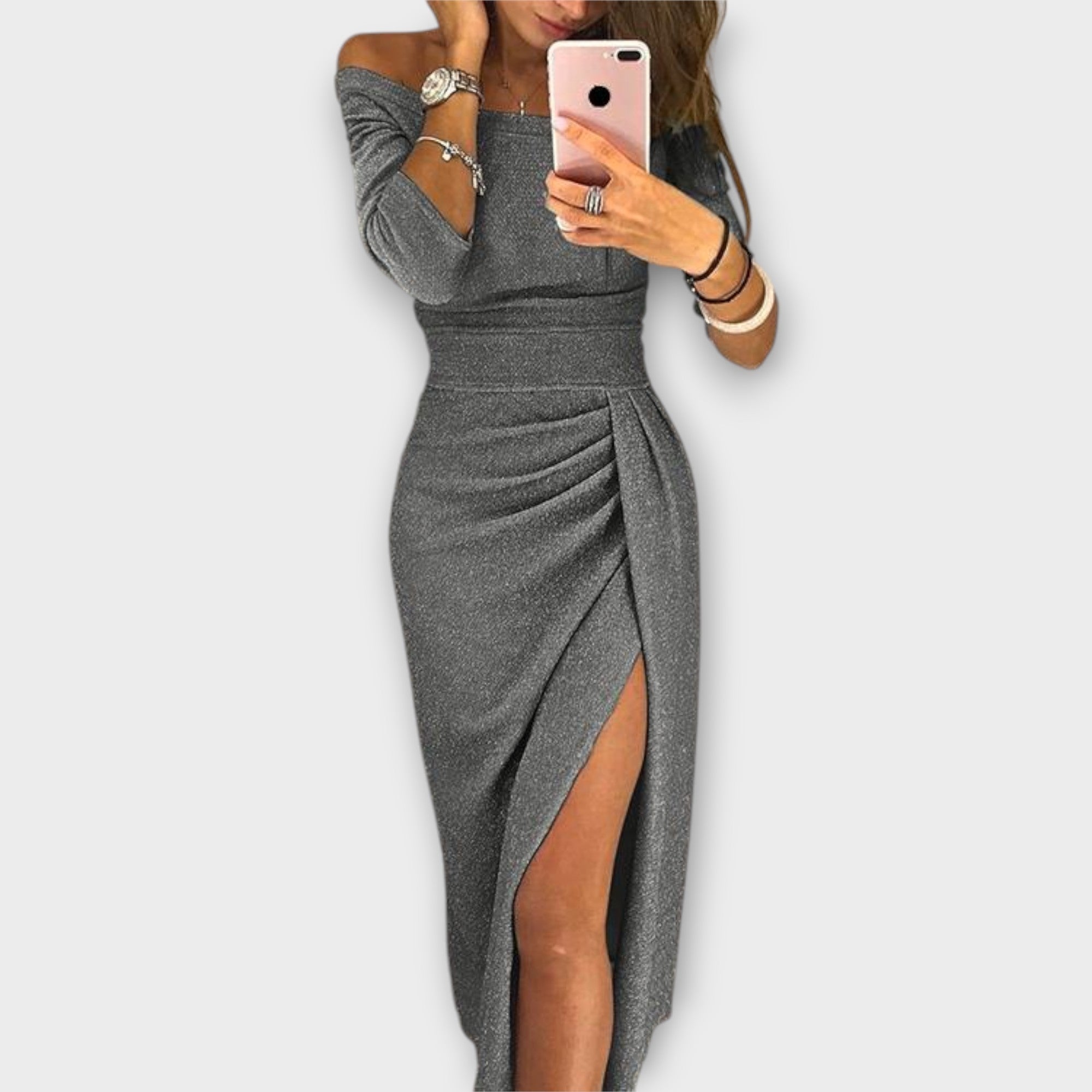 Lena - Elegáns, vállnélküli ruha