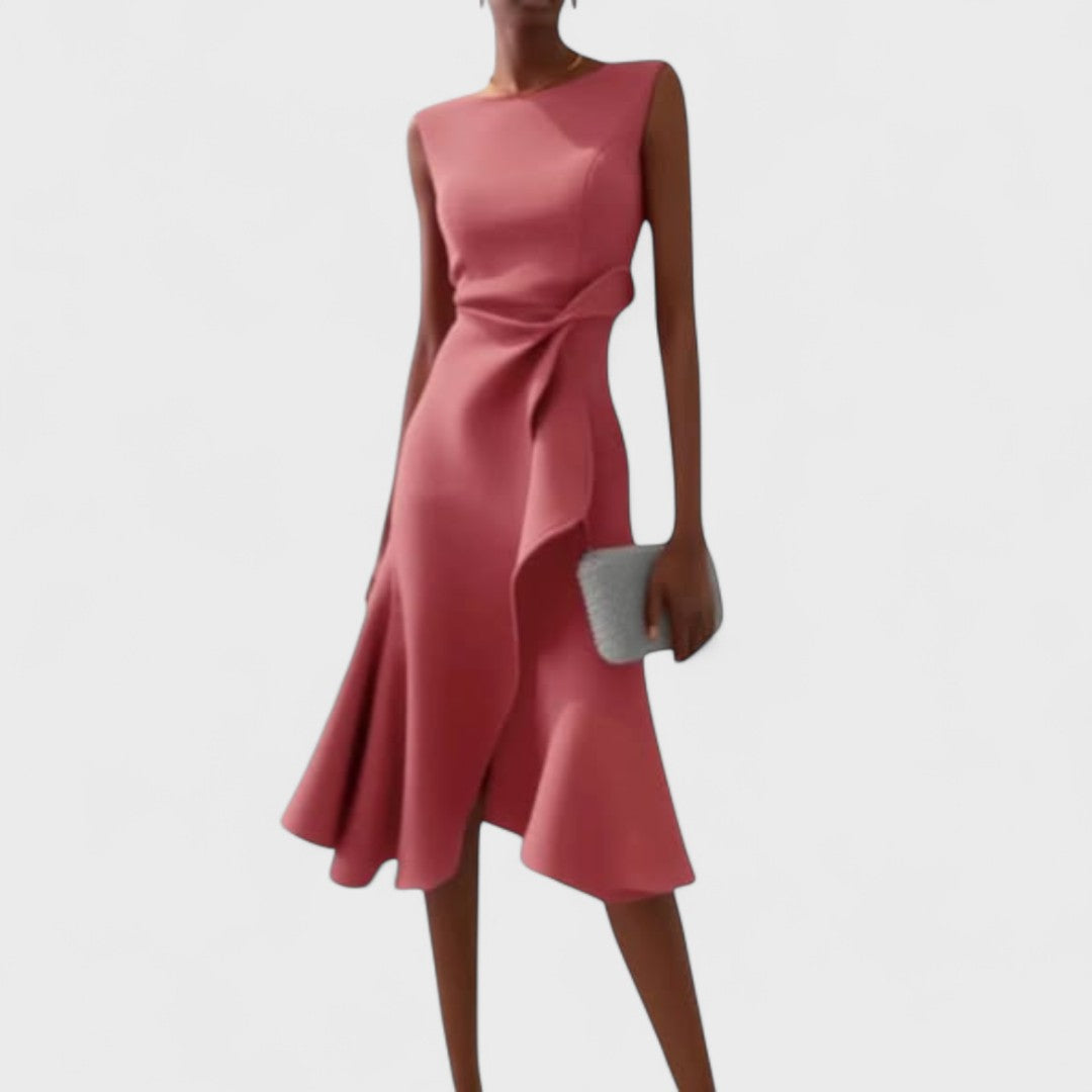 Andrea - Aszimmetrikus ruha elegáns gyűrődésekkel