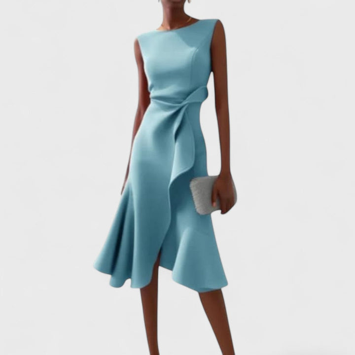 Andrea - Aszimmetrikus ruha elegáns gyűrődésekkel