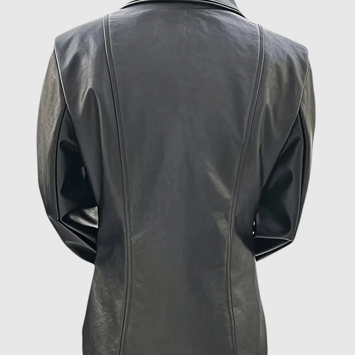 Adelina - Olasz bőrből készült gombos kabát