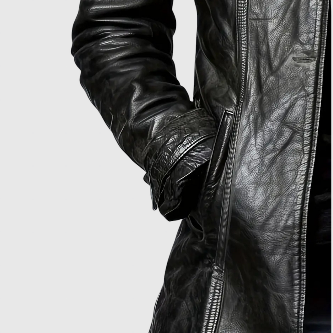 Adelina - Olasz bőrből készült gombos kabát