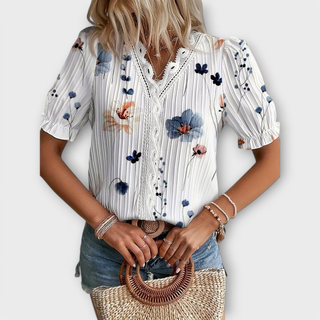 Emily - Divatos blúz V-nyakkivágással