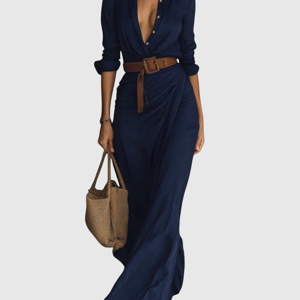 Klara – Elegáns dekoltázsú ruha