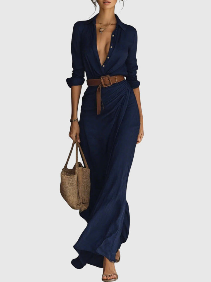 Klara – Elegáns dekoltázsú ruha