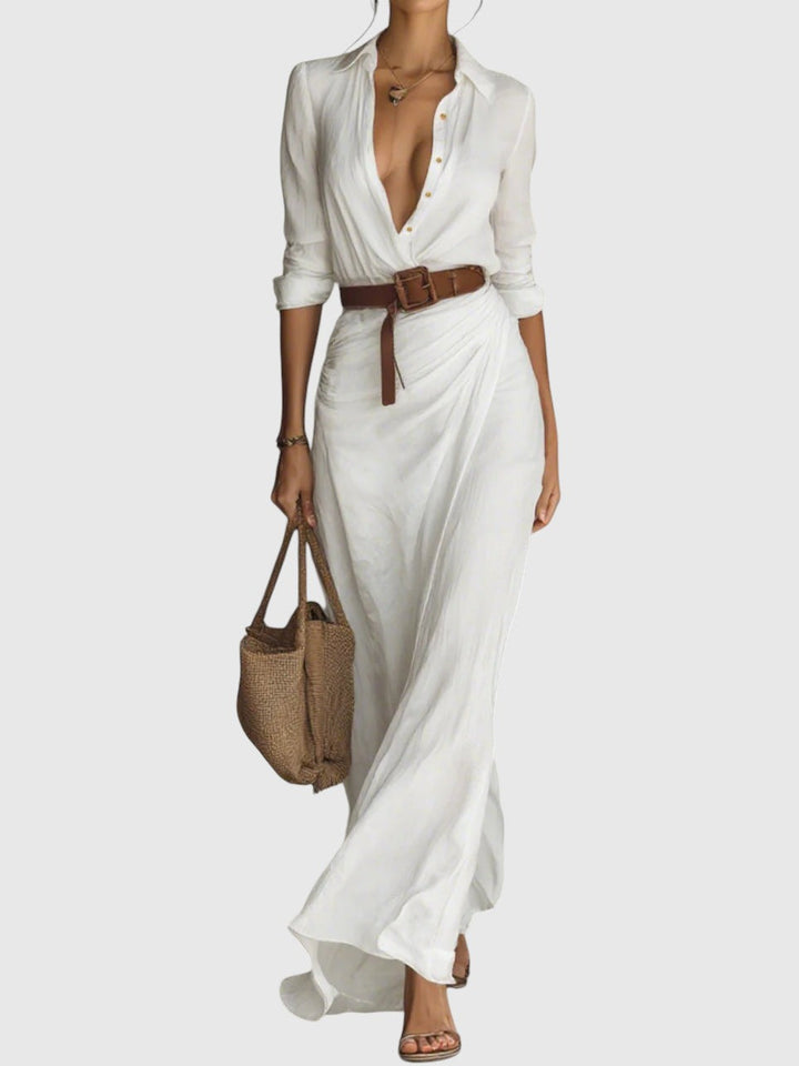 Klara – Elegáns dekoltázsú ruha