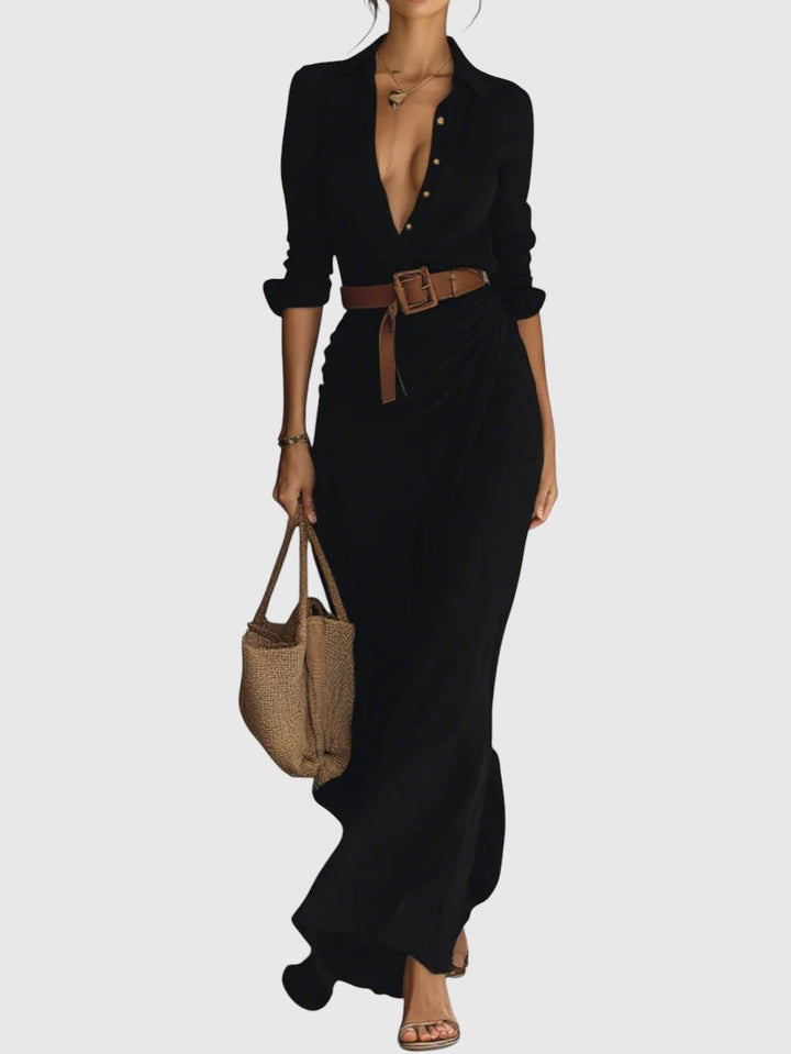 Klara – Elegáns dekoltázsú ruha