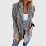 Brenda - Elegáns Kockás Blézer