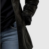 Adelina - Olasz bőrből készült gombos kabát