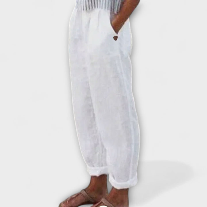 Klara - Puha derékú nadrág oldalsó zsebekkel