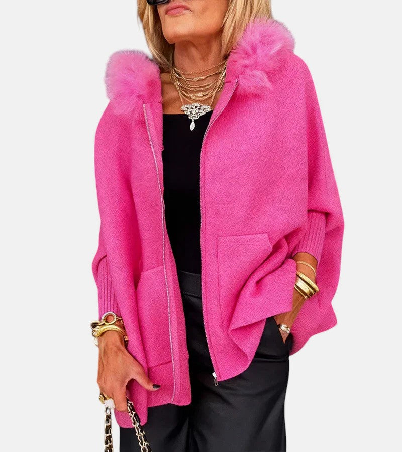 Arabelle - Kényelmes Kapucnis Kabát Törölköző Gallérral