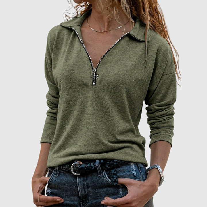 Nadine - Női pulóverek félcipzárral