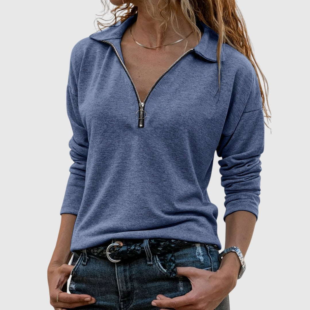 Nadine - Női pulóverek félcipzárral