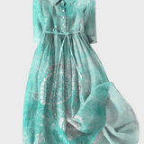 Tengerimalac mintás azúrkék ruhák