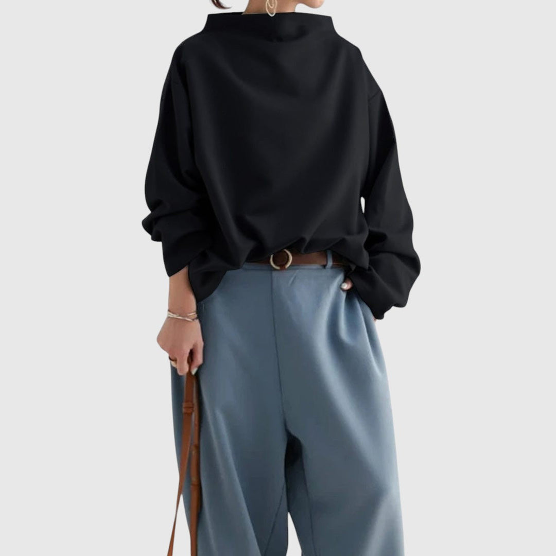 Gabriela - Elegáns pulóver magas gallérral