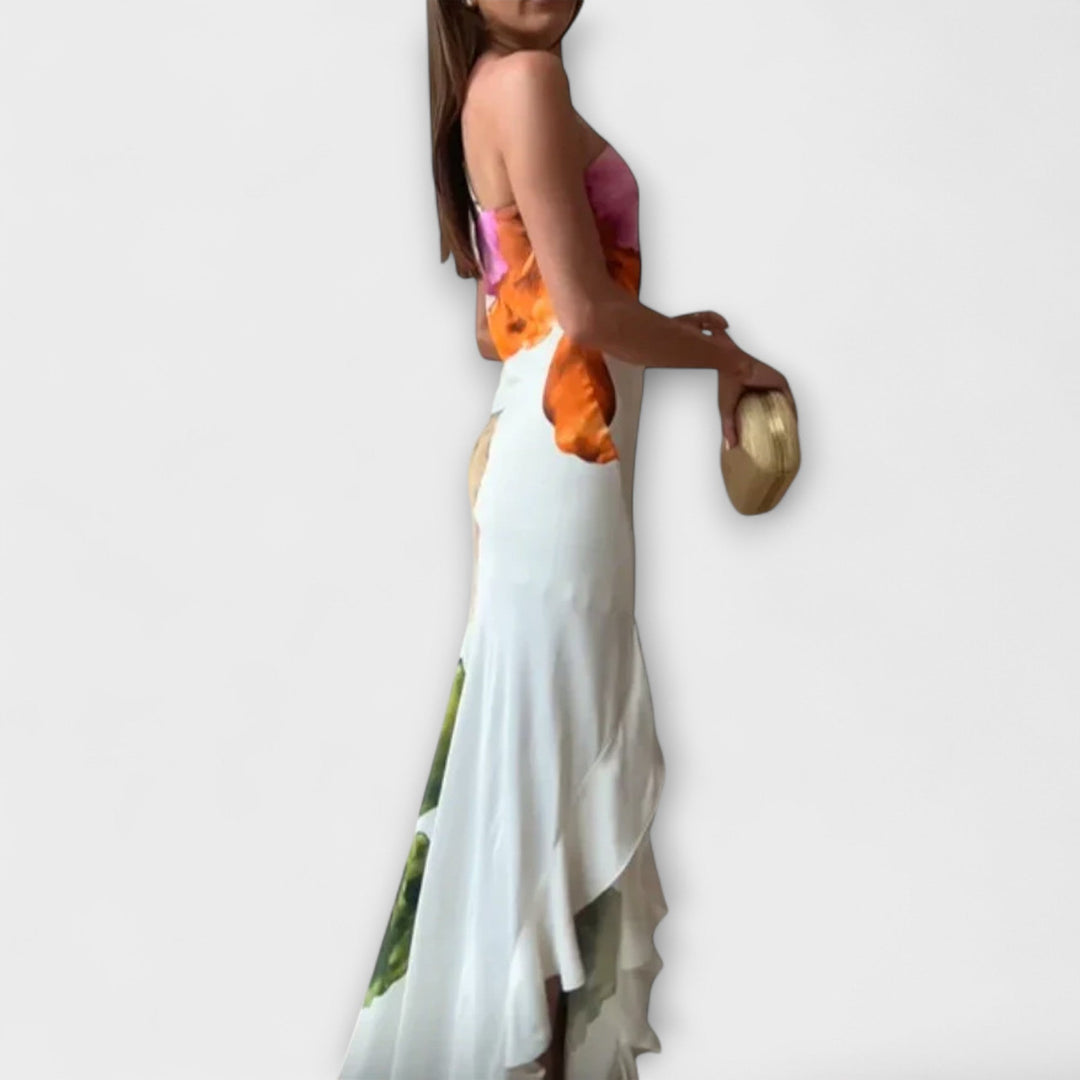 De Saphir - Elegáns Pöttyös Maxi Ruha