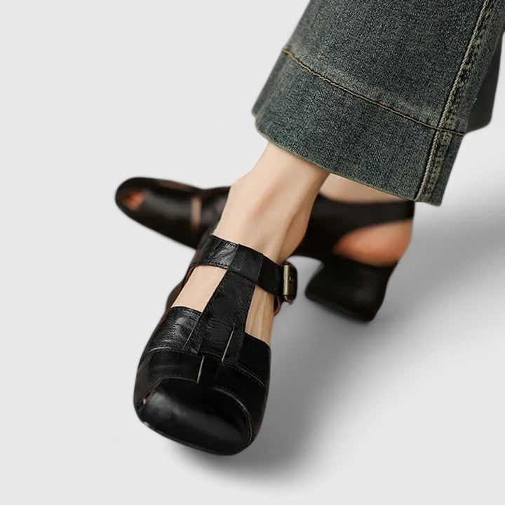 Terézia - Elegáns Bőr Szandálok