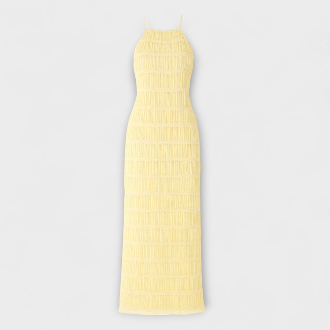 Adilin - Hosszú ruha, nyakpántos dekoltázzsal