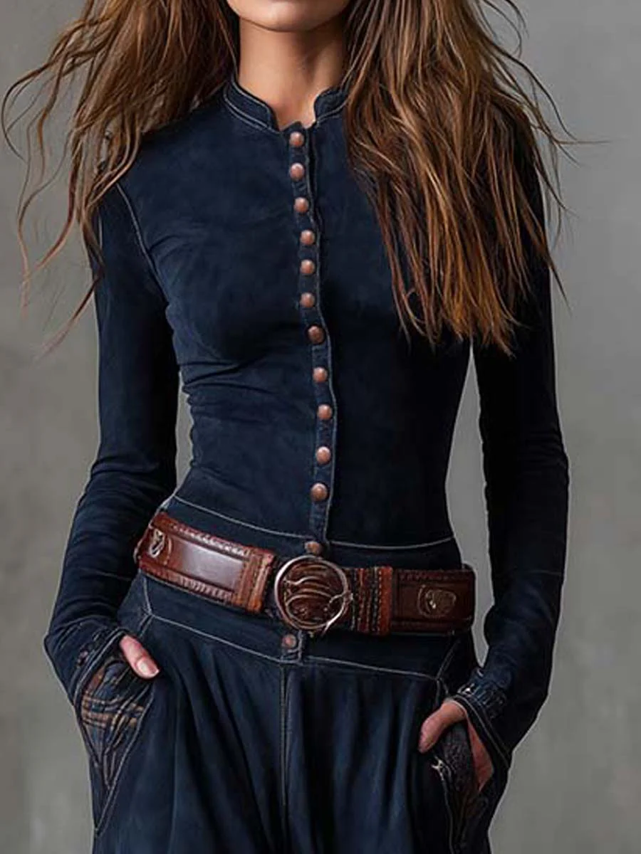 Elisa | Velúr maxi ruha övvel