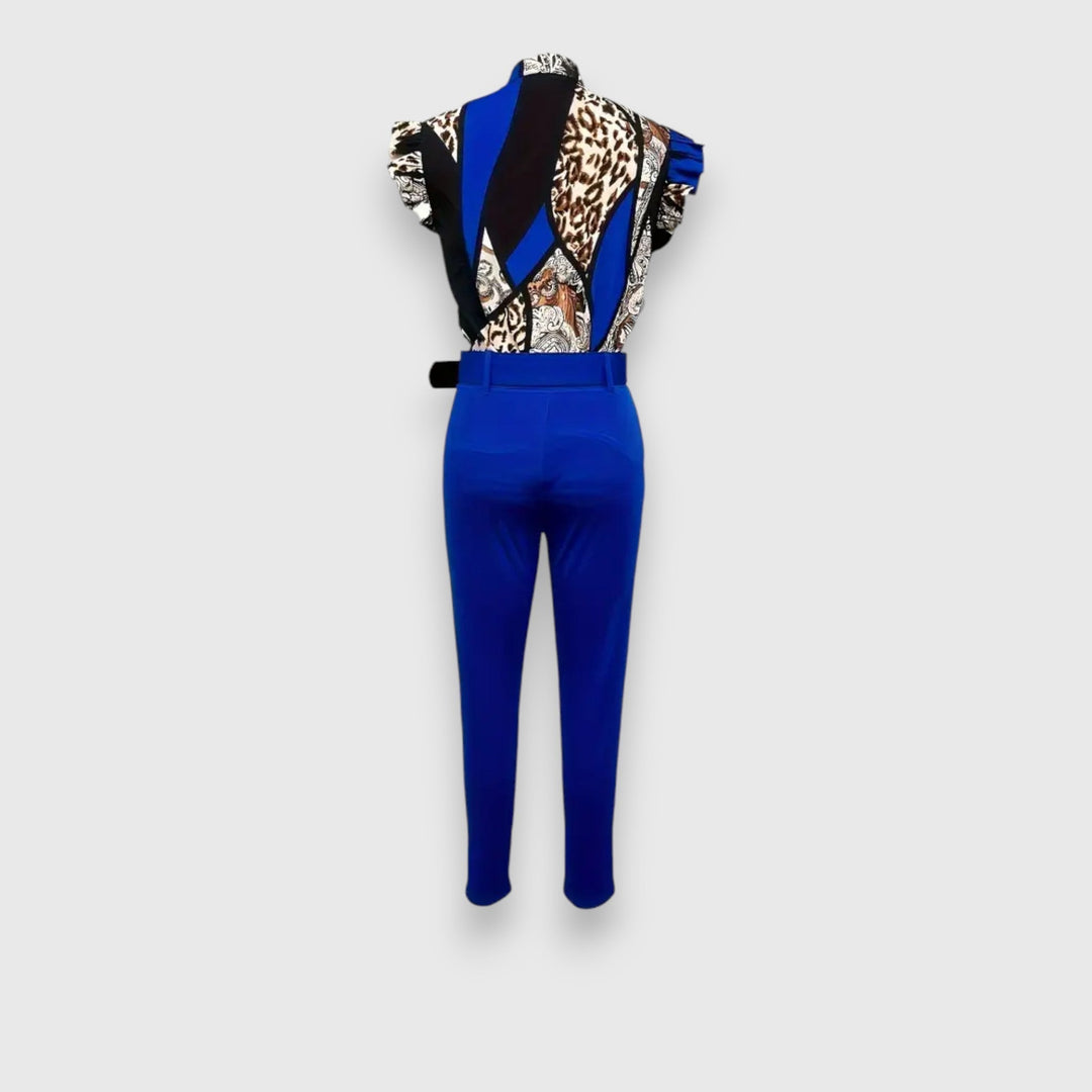 Két elemből álló szett modern leopárdmintával