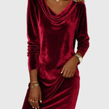 Zsófia - Laza Fazonú Velúr Ruha