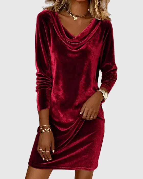 Zsófia - Laza Fazonú Velúr Ruha