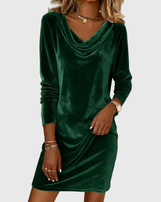 Zsófia - Laza Fazonú Velúr Ruha