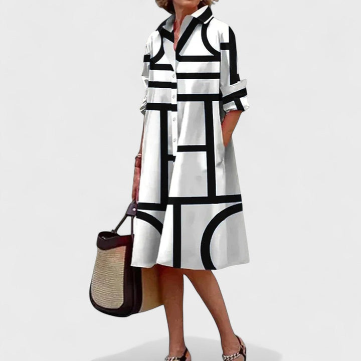 Stella - Geometrikusan Elegáns Ruha