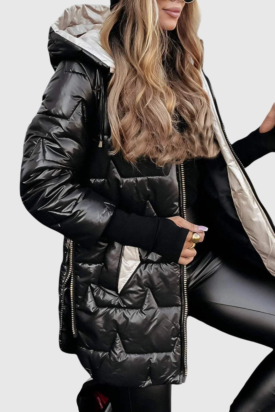 Nolven – Elegáns női kabát kapucnival