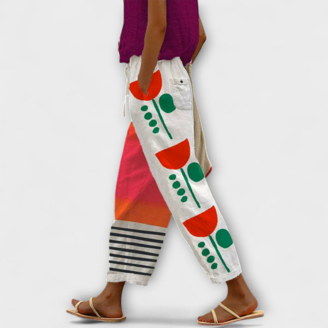 Airish - Kifejező, nyomtatott, laza nadrágok