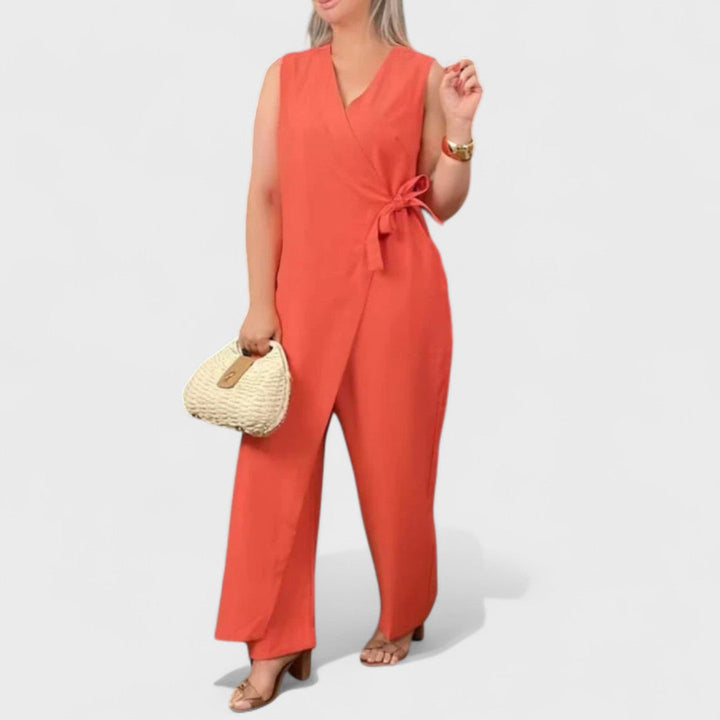 Milena - Elegáns overall V-nyakú