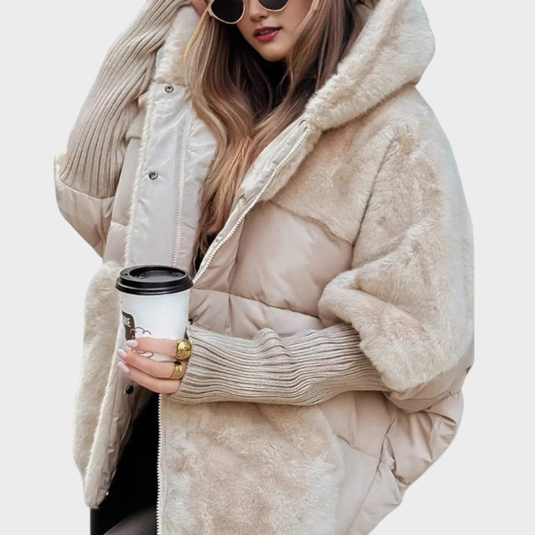 Eurelia – Műbőr Kapucnis Kabát